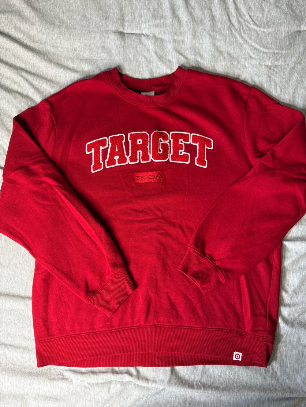 Target Red Crewneck Sweatshirt with Embroidered Logo